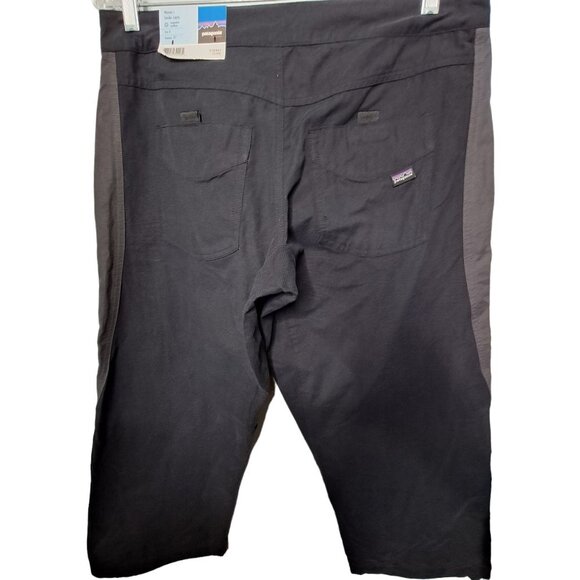 NEW Patagonia Black w/Gray Trim Sender Capris Size 8 - Picture 2 of 6